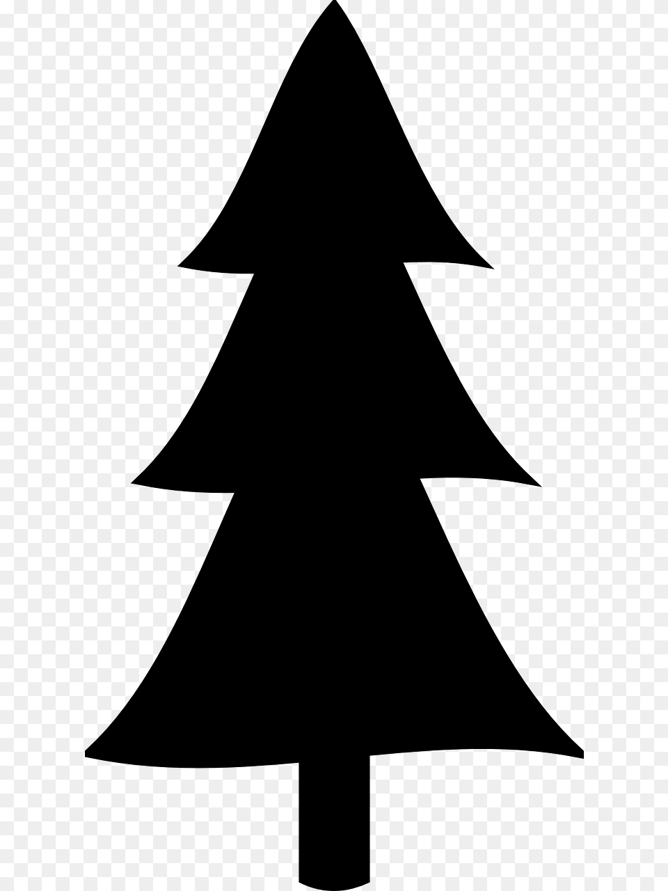Christmas Tree Fir Clip Art Clipart Pine Tree Silhouette, Gray Free Transparent Png