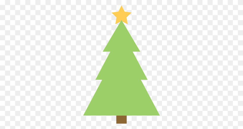 Christmas Tree Flat Icon, Star Symbol, Symbol, Green, Rocket Free Transparent Png