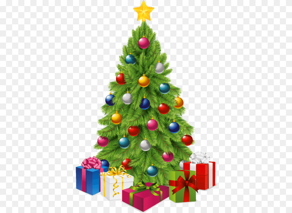 Christmas Tree Gifts Christmas Tree And Presents, Plant, Food, Dessert, Cream Png