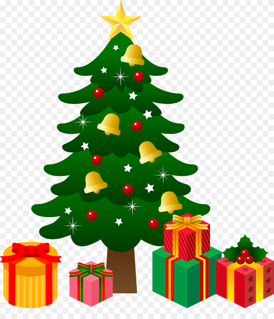Christmas Tree Gifts Clipart, Plant, Christmas Decorations, Festival, Christmas Tree Free Transparent Png