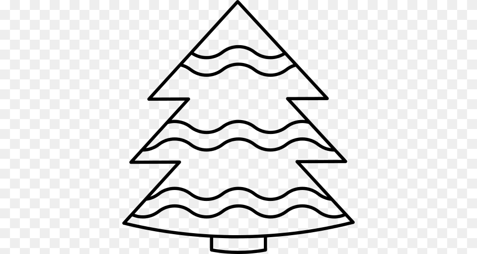 Christmas Tree Icon, Gray Png Image