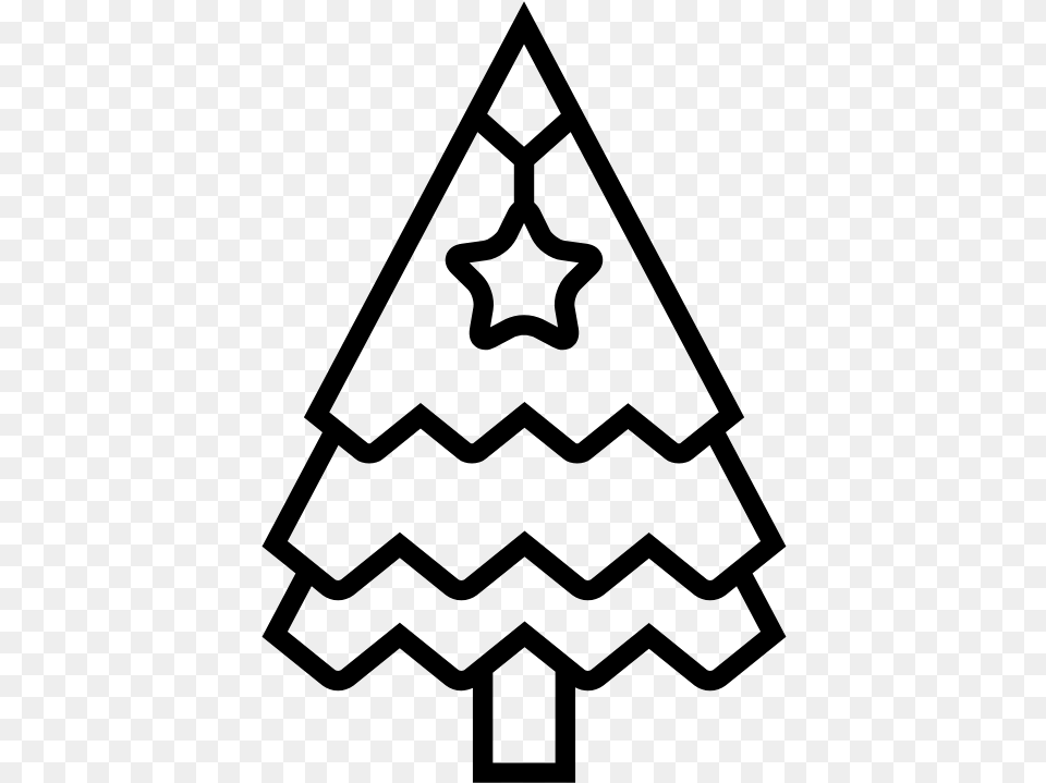 Christmas Tree Icon, Gray Free Png
