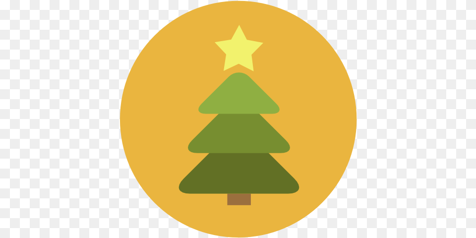 Christmas Tree Icon Flat Circle Iconset Fps Nossa Senhora De Nazar Desenho, Symbol, Star Symbol Free Png Download