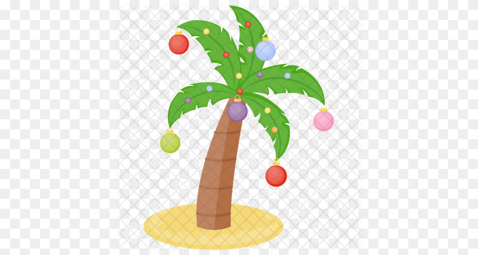 Christmas Tree Icon Of Flat Style Illustration, Plant, Food, Fruit, Produce Free Png Download