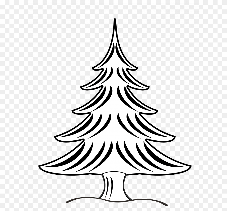 Christmas Tree Incredible Black And White Christmas Tree Clipart, Stencil, Christmas Decorations, Festival Free Png