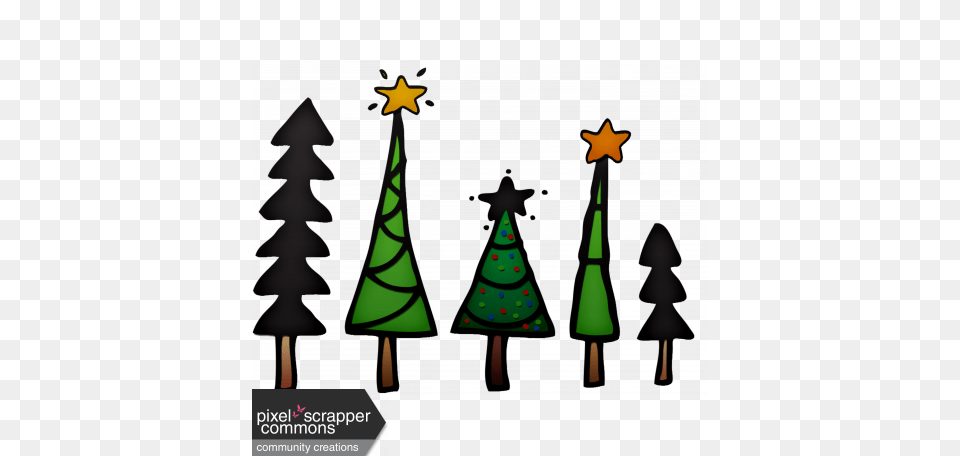 Christmas Tree Line Element Graphic, Person, Christmas Decorations, Festival, Plant Free Png Download