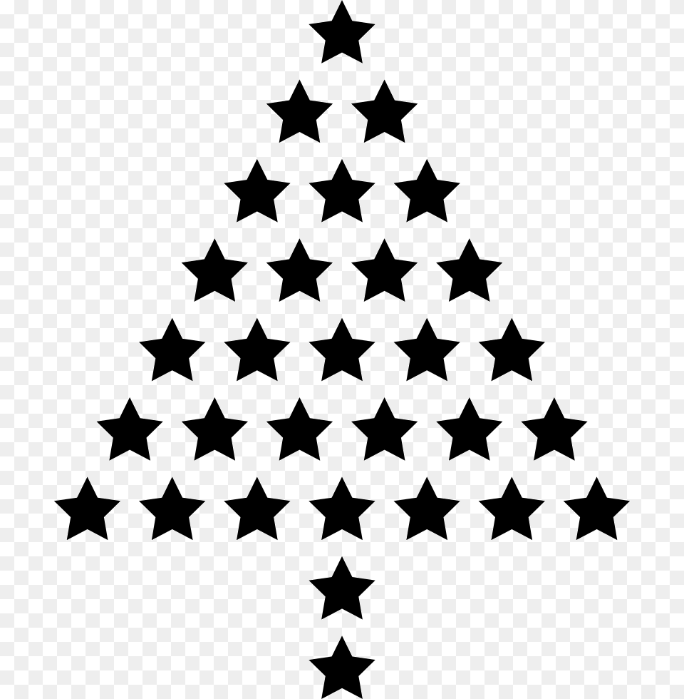 Christmas Tree Made Of Stars Comments Carthusian, Star Symbol, Symbol Free Transparent Png