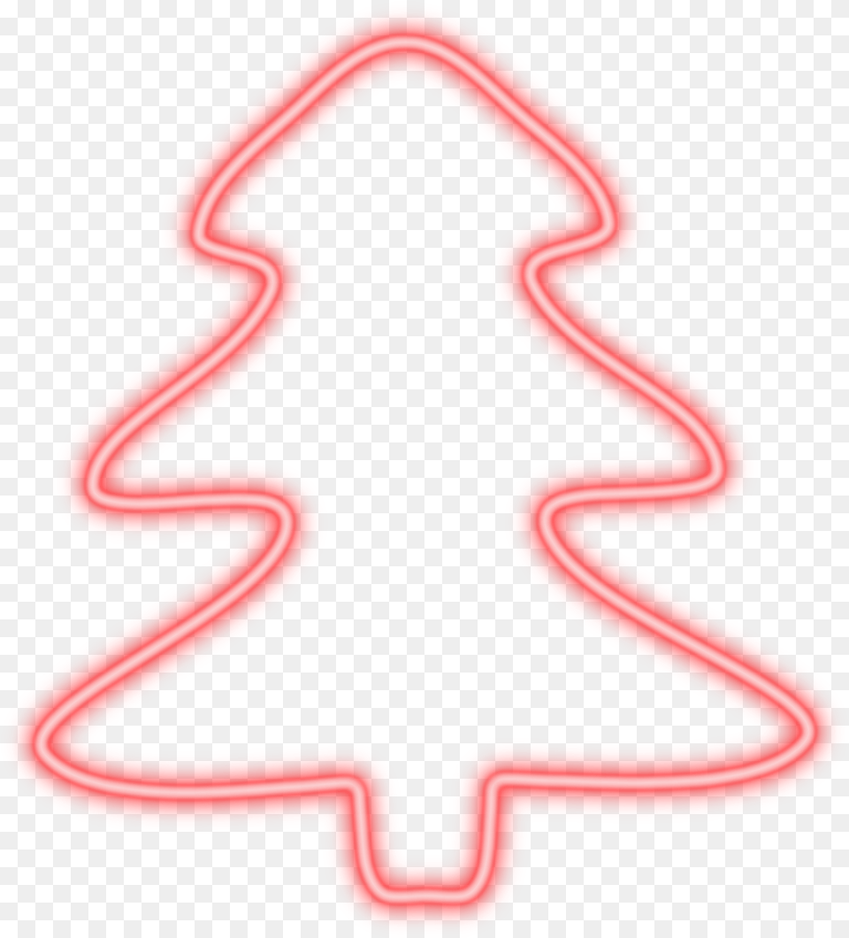 Christmas Tree Neon Red New Year Neon, Light, Food, Ketchup Png Image