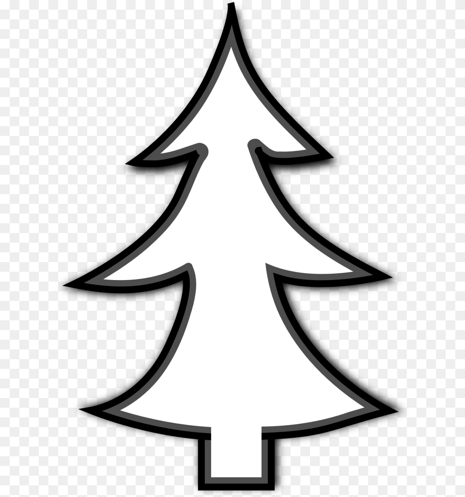 Christmas Tree Outline Clip Art, Stencil, Blade, Dagger, Knife Png