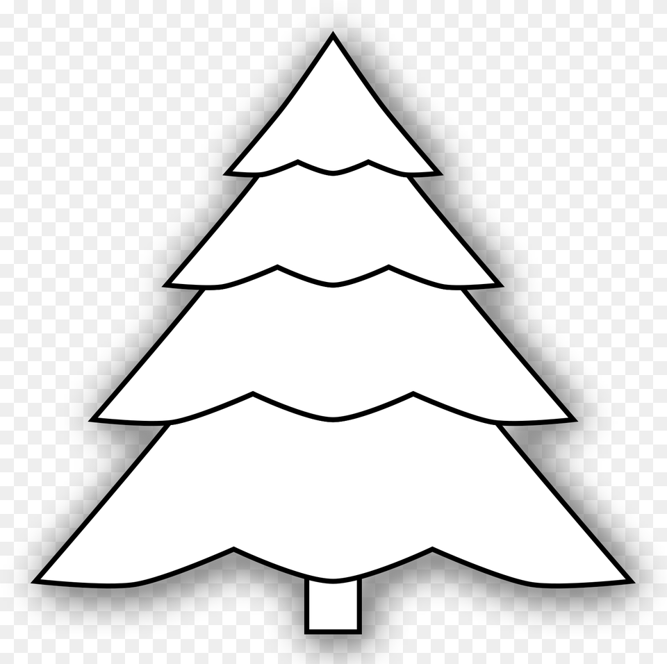 Christmas Tree Outline Svg Vector Christmas Tree, Triangle, Stencil Free Png