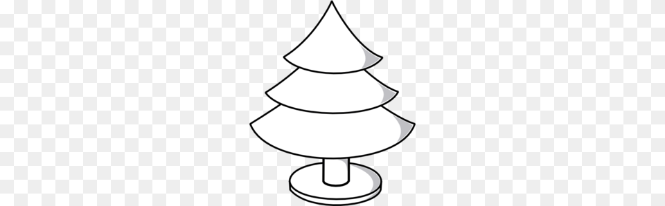 Christmas Tree Outline With Wide Stand Clip Art, Lamp, Stencil, Lighting, Silhouette Png Image