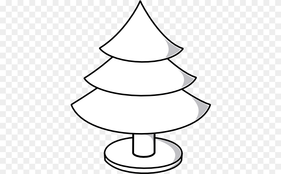 Christmas Tree Outline With Wide Stand Clip Art Christmas Tree, Lamp, Stencil, Lighting Free Png Download