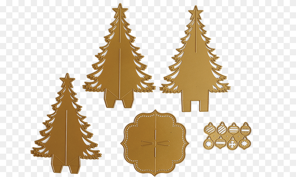 Christmas Tree Pop Up Card Dies Pop Up Christmas Tree Die, Accessories, Earring, Jewelry, Gold Png
