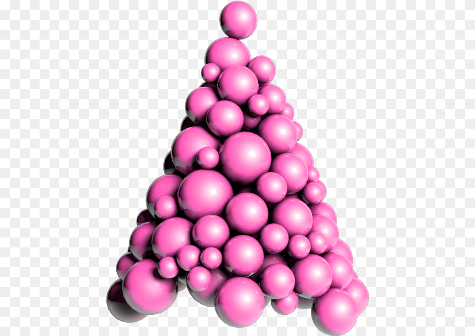 Christmas Tree Renders Pink Christmas Image, Sphere, Purple Free Png Download