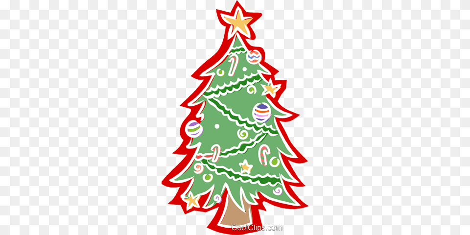 Christmas Tree Royalty Free Vector Clip Art Illustration, Christmas Decorations, Festival, Christmas Tree, Dynamite Png Image