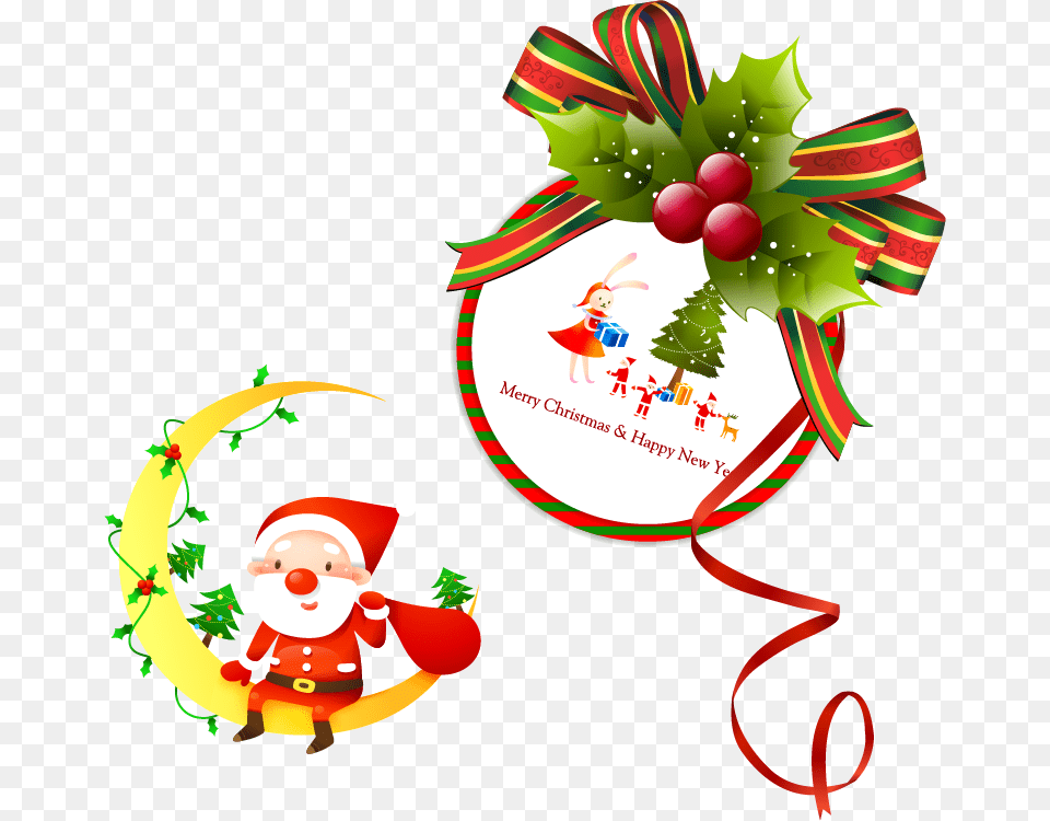 Christmas Tree Santa Claus Christmas Ornament Gift Happy Christmas Download, Person, Baby, Art, Graphics Png Image