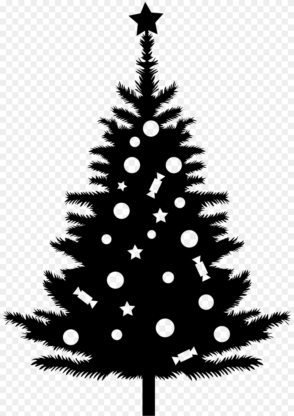 Christmas Tree Silhouette, Plant, Christmas Decorations, Festival, Christmas Tree Free Transparent Png