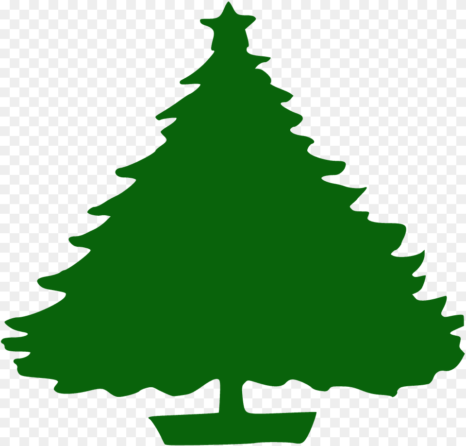 Christmas Tree Silhouette, Plant, Fir, Christmas Decorations, Festival Png Image