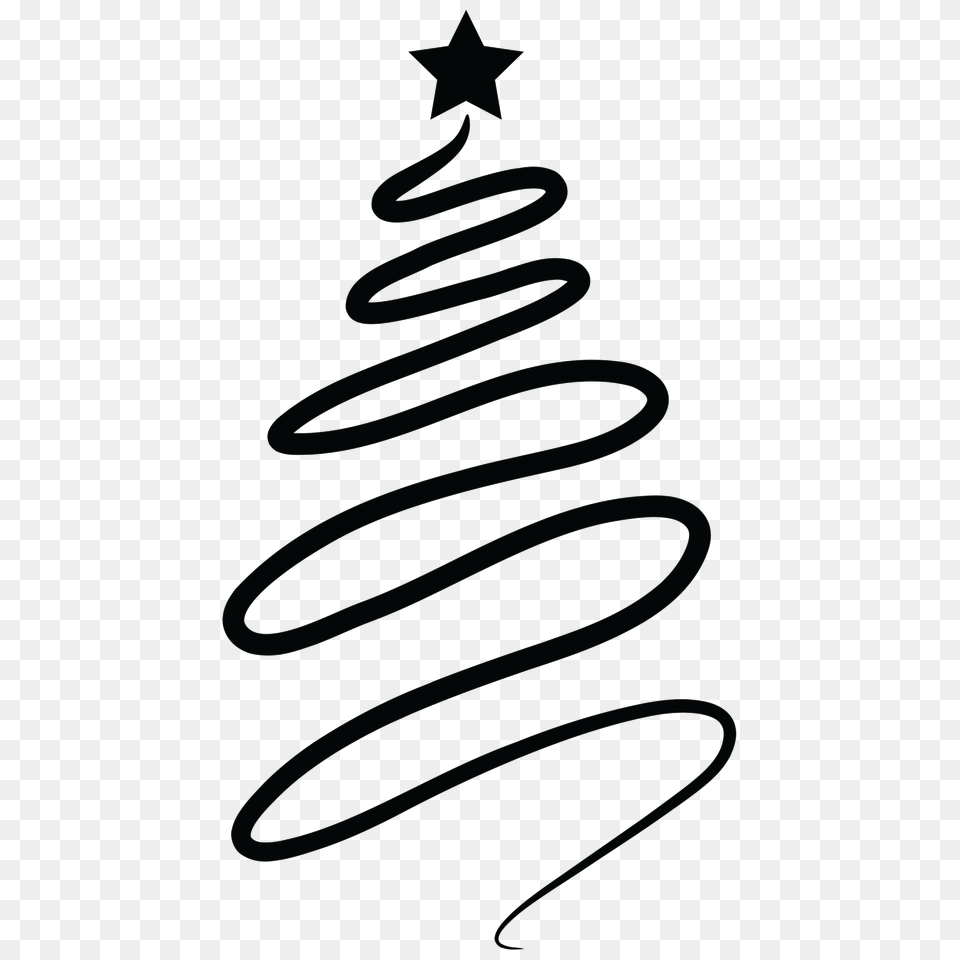 Christmas Tree Silhouette, Coil, Spiral, Text Free Png