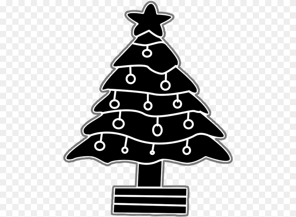 Christmas Tree Silhouette Christmas Tree, Stencil, Christmas Decorations, Festival, Christmas Tree Free Transparent Png