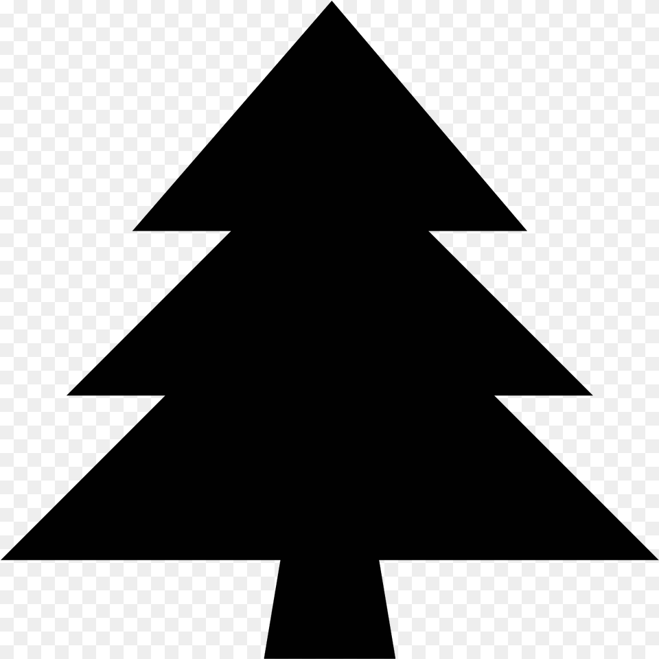 Christmas Tree Silhouette Clip Art Silhouette Christmas Tree Clipart, Gray Free Transparent Png