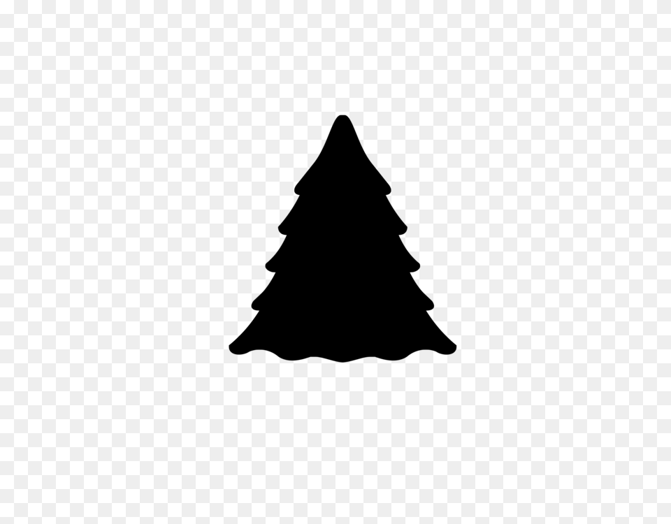 Christmas Tree Silhouette Pine Light, Gray Free Transparent Png