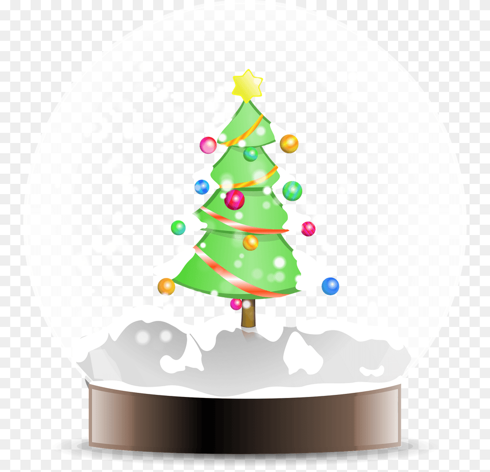 Christmas Tree Snow Globe Clipart, Christmas Decorations, Festival, Christmas Tree Png Image