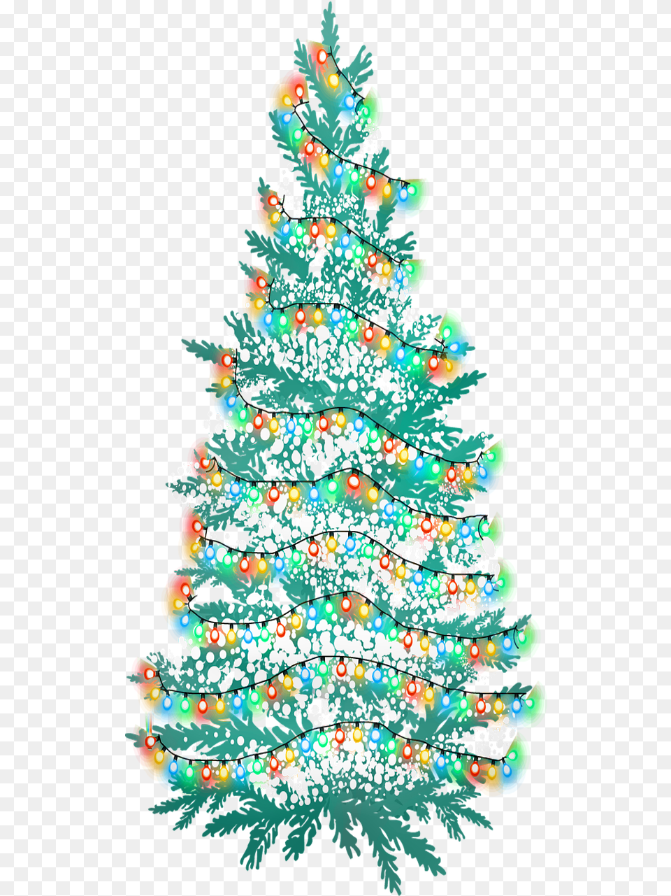 Christmas Tree Snow Lights On Pixabay, Christmas Decorations, Festival, Christmas Tree, Plant Free Png