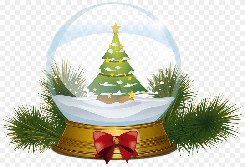 Christmas Tree Snowglobe Clipart Image Christmas Snow Christmas Tree, Plant, Christmas Decorations, Festival, Christmas Tree Free Transparent Png