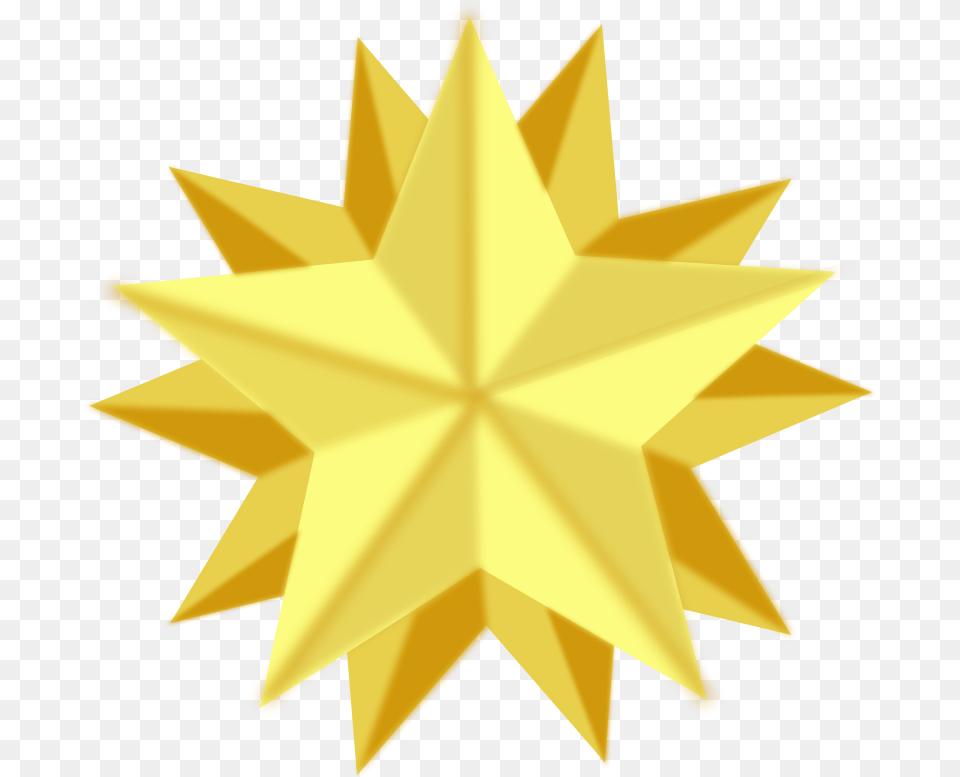 Christmas Tree Star Topper Clipart, Gold, Star Symbol, Symbol, Leaf Free Png