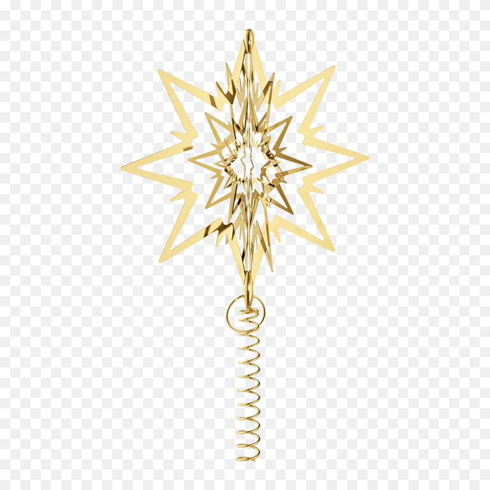 Christmas Tree Star Topper Gold Plated Large Georg Jensen, Accessories, Earring, Jewelry, Star Symbol Png