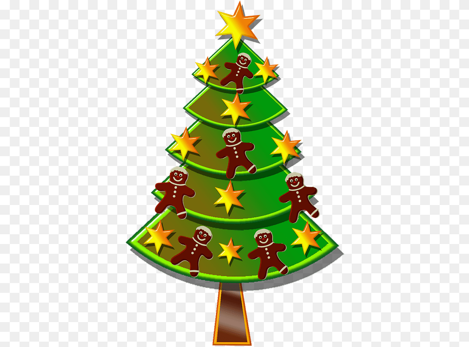 Christmas Tree Stars Gingerbread Christmas Pernek Weihnachtskugeln Mail, Festival, Christmas Decorations, Christmas Tree, Baby Png Image