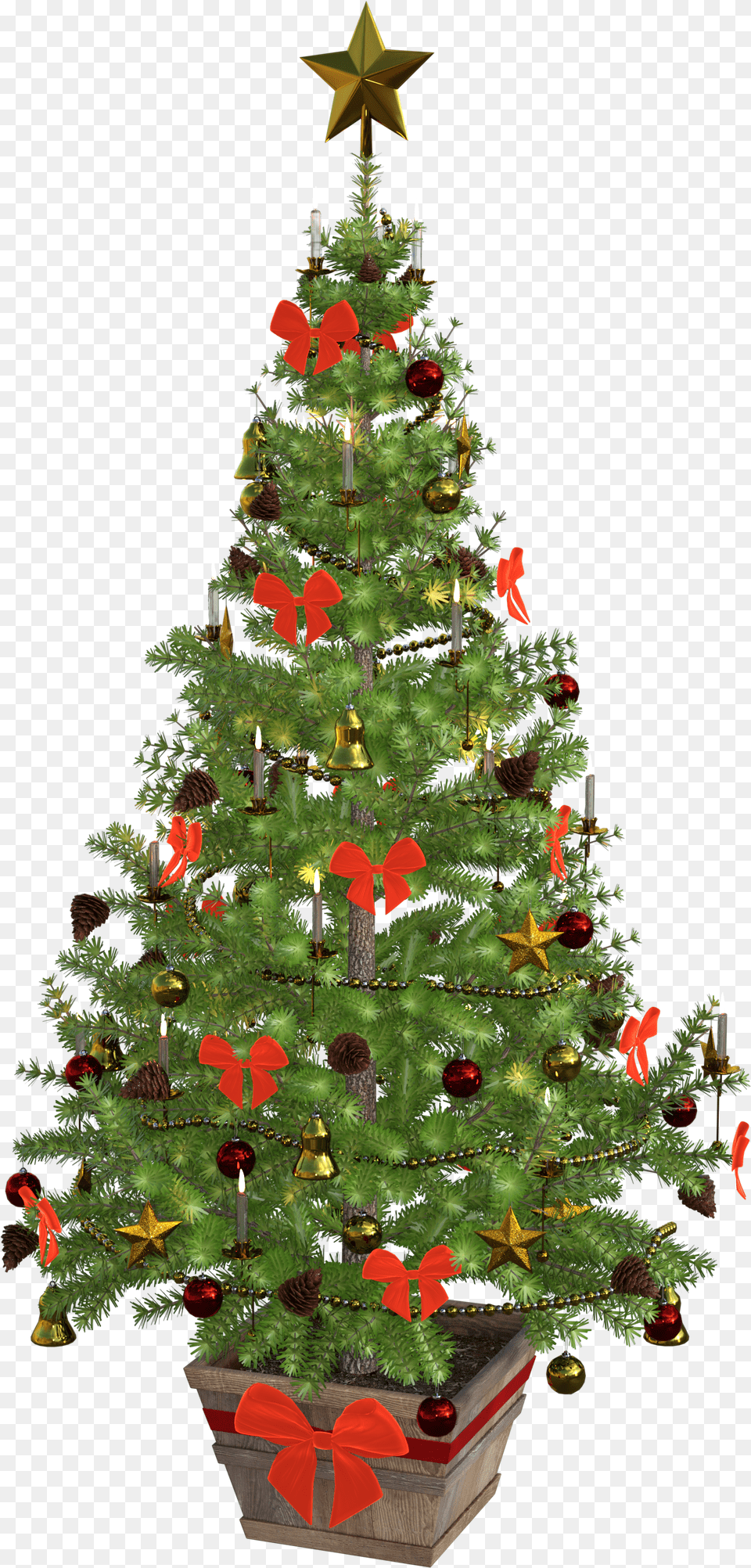 Christmas Tree Background Images Small Christmas Tree With Lights And Decorations Free Transparent Png