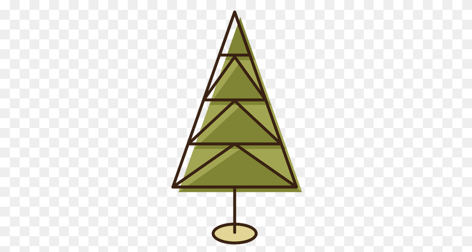 Christmas Tree Triangles Cartoon Icon, Triangle Free Png Download