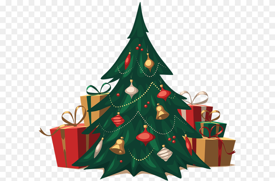 Christmas Tree Vector, Christmas Decorations, Festival, Christmas Tree, Plant Png Image