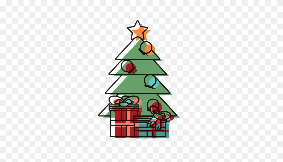 Christmas Tree Vector Illustration, Christmas Decorations, Festival, Dynamite, Weapon Free Png
