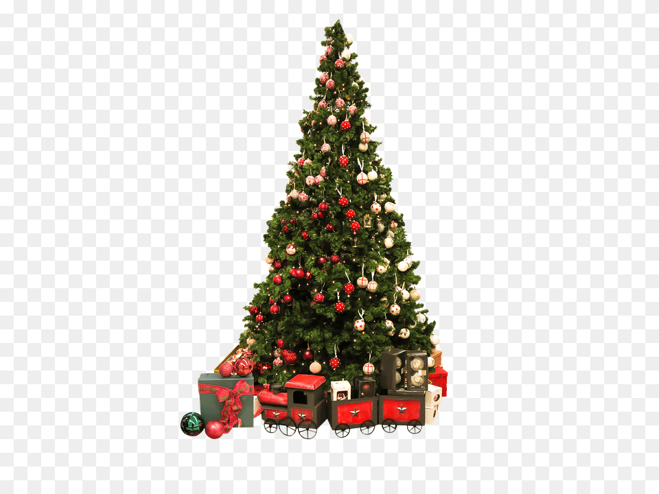 Christmas Tree Vintage Train, Plant, Christmas Decorations, Festival, Christmas Tree Free Transparent Png