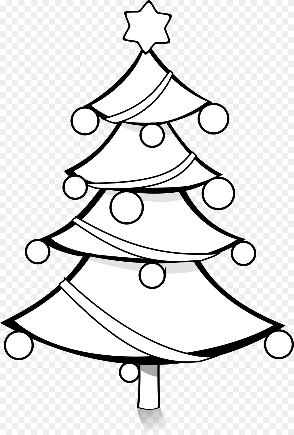 Christmas Tree With Balls Vector Illustration Christmas Tree Clipart Black And White, Stencil, Christmas Decorations, Festival, Person Png