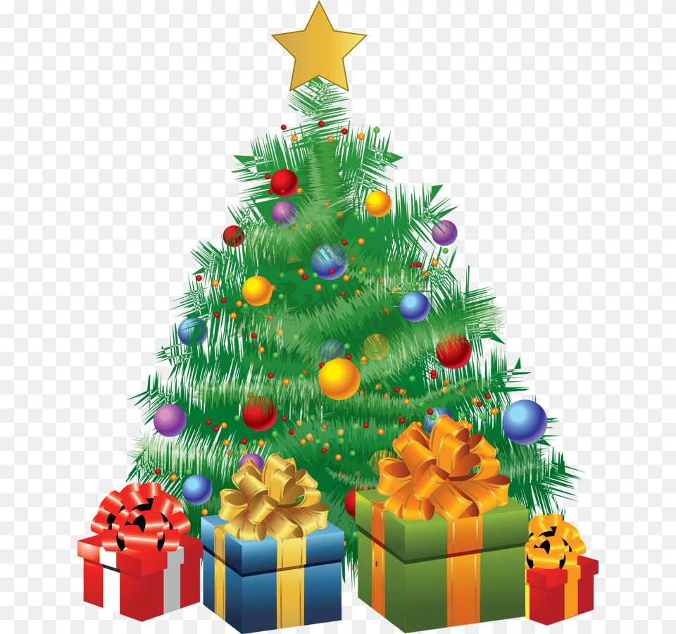 Christmas Tree With Gifts Christmas Decorations, Festival Free Transparent Png