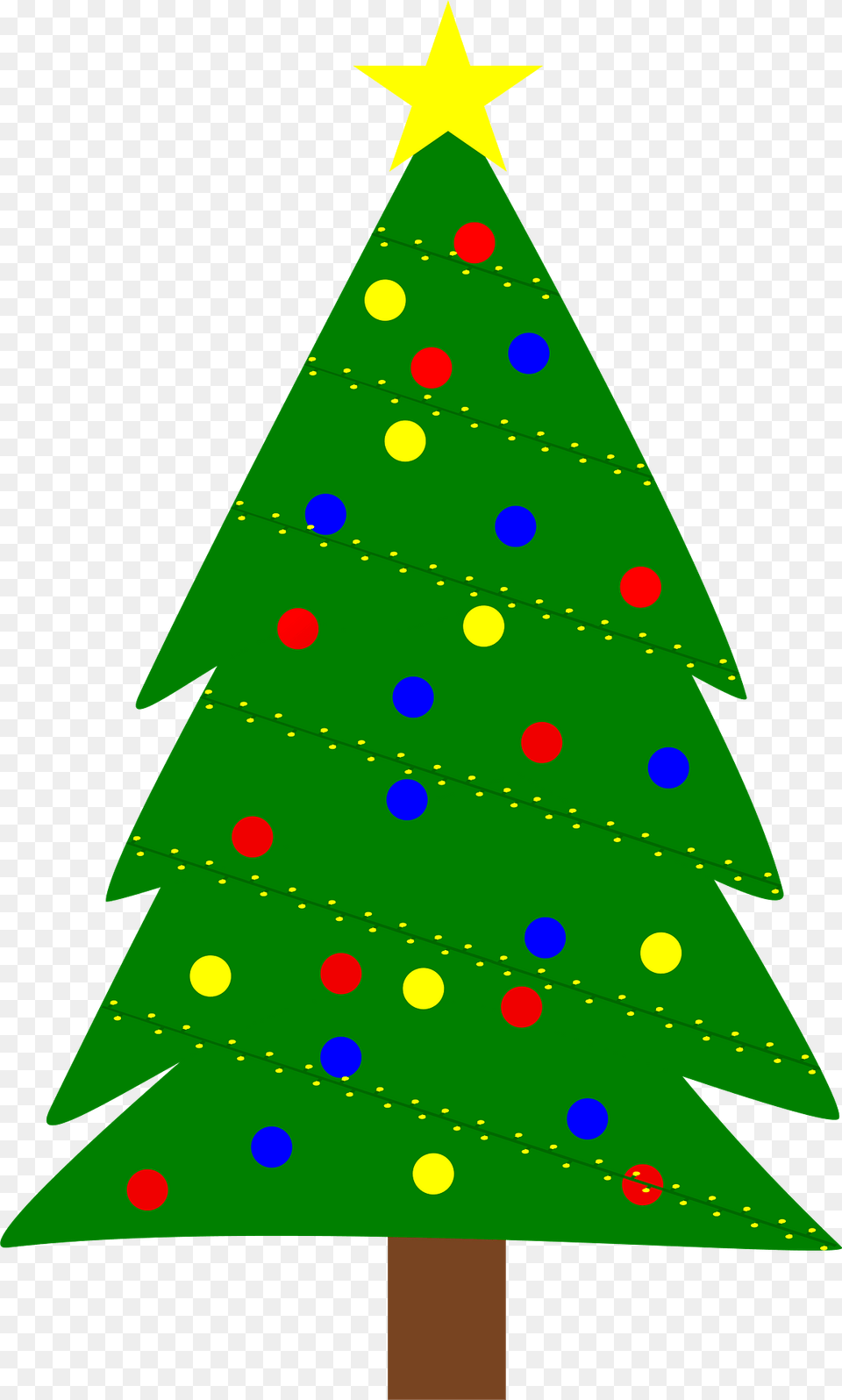 Christmas Tree With Ornaments And A Star Clipart, Christmas Decorations, Festival, Christmas Tree, Rocket Free Png