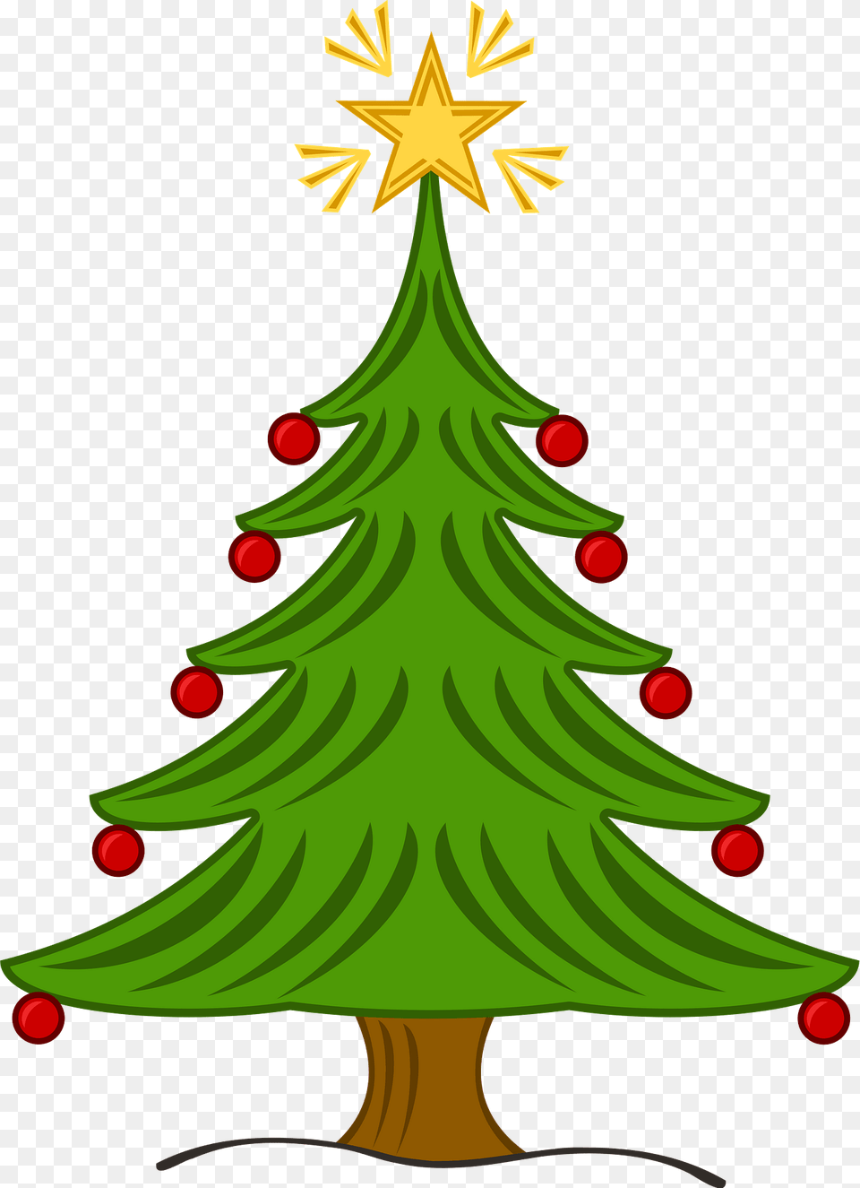 Christmas Tree With Ornaments And A Star Clipart, Plant, Christmas Decorations, Festival, Christmas Tree Free Transparent Png