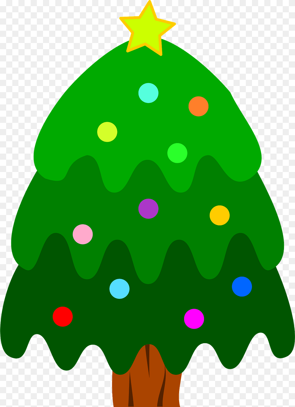 Christmas Tree With Ornaments And A Star Clipart, Green, Christmas Decorations, Festival, Christmas Tree Free Png Download