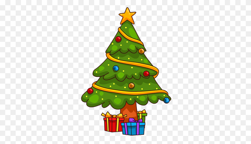 Christmas Tree With Presents Clip Art Happy Holidays, Plant, Christmas Decorations, Festival, Dynamite Free Png
