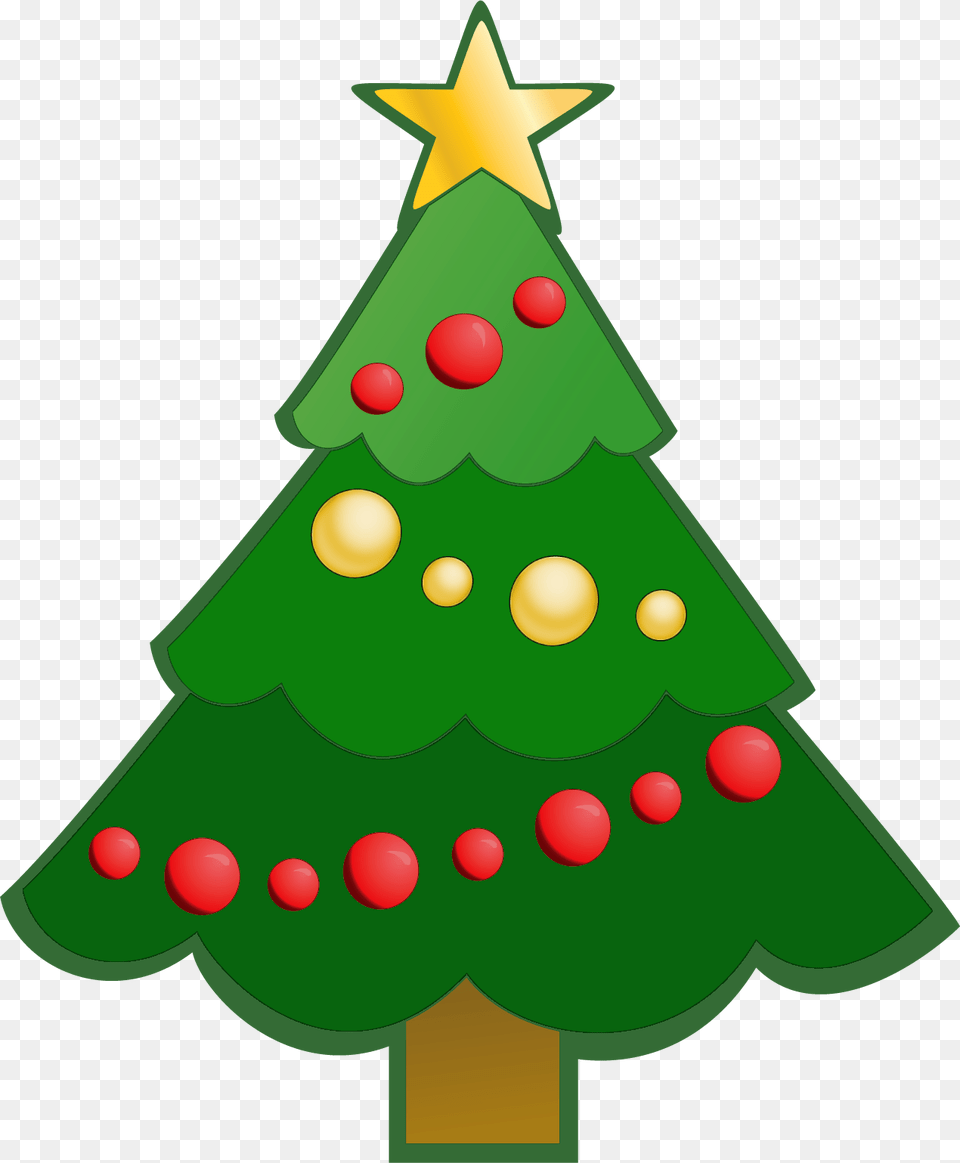 Christmas Tree With Presents Clipart Cute Christmas Tree, Christmas Decorations, Festival, Plant, Green Png Image