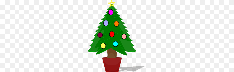 Christmas Tree With Rainbow Color Ornaments Clip Art, Plant, Christmas Decorations, Festival, Christmas Tree Free Png Download