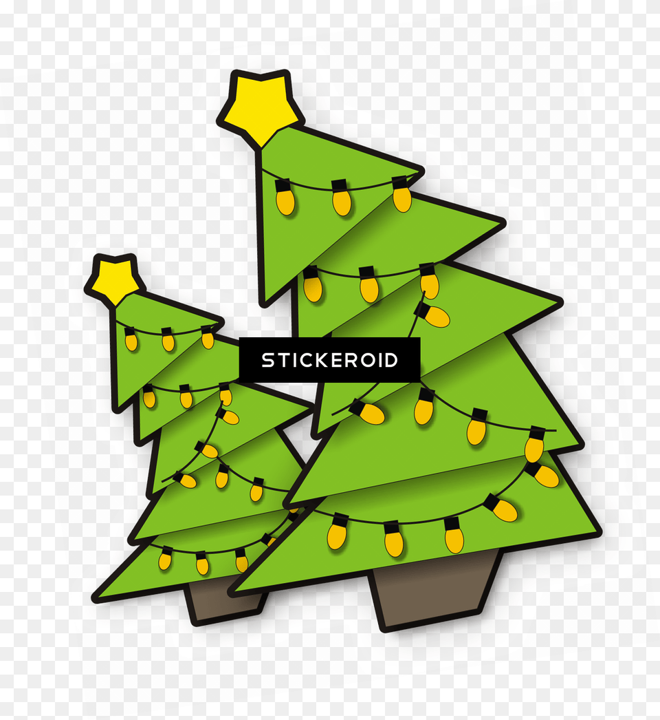 Christmas Trees With Lighting, Leaf, Plant, Bulldozer, Machine Free Png