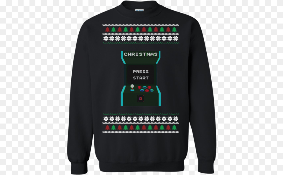 Christmas Ugly Sweater Christmas Press Start Hoodies Cute Hosa T Shirt Design, Clothing, Knitwear, Sweatshirt, Hoodie Png