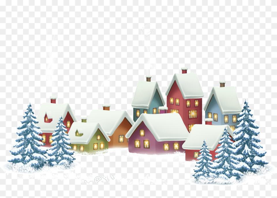 Christmas Village Transparent Christmas Village Clipart, Neighborhood, Plant, Tree, Outdoors Png