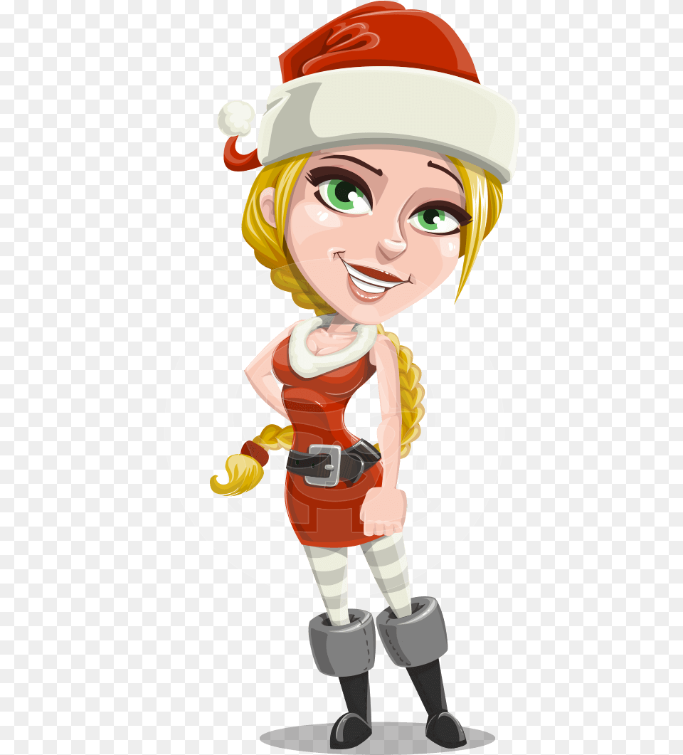 Christmas Woman Cartoon, Baby, Person, Book, Comics Png Image