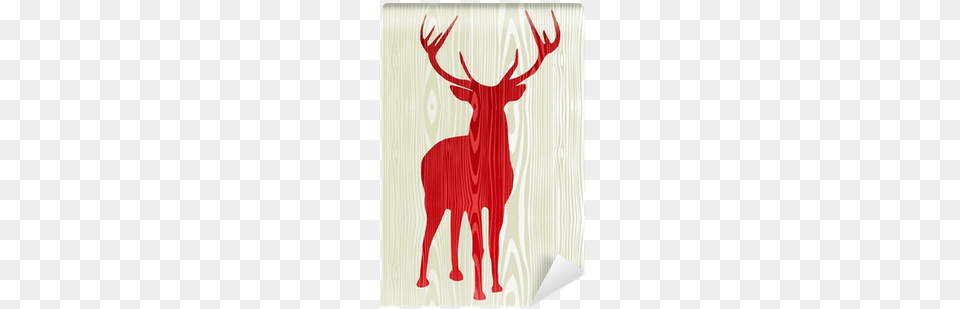 Christmas Wooden Reindeer Silhouette Wall Mural Pixers Christmas Series Cotton Linen 18quot X 18quot Decorative, Animal, Wildlife, Deer, Elk Free Png Download